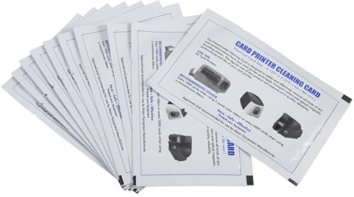 VILLCASE 10 Stück Kartenleser-reinigungskarten, Doppelseitige Pos-terminal-reinigungsscanner-reinigungsblätter für Optische Druckerkreditgeräte