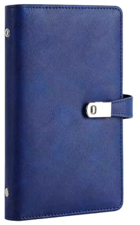Visitenkarten Aufbewahrung, PU Leder Visitenkartenmappe (Dunkel Blau, A6*1) | Visitenkartenhalter, Hülle für Visitenkarten Buch 120 Karten,Business Card Organizer Holder für Büro, Reisen