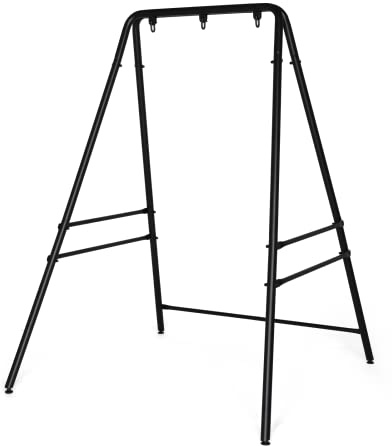 Bonnlo Hängesessel Gestell, Schaukelgestell für Indoor/Outdoor,Max Belastung 200kg.133×137×180cm,Schwarz