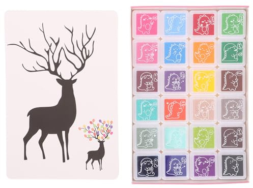 Milisten 1 Set DIY Kids Finger Paint Kit - Cartoon Graffiti Thick Paper Finger Drawing Pad for Toddlers Early Education Preschool Art Supplies for Home Preschool Projects