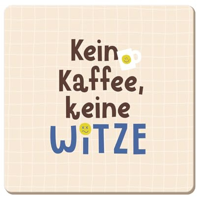 Grafik Werkstatt lustiger Untersetzer aus Kork | Kein Kaffee, Grün