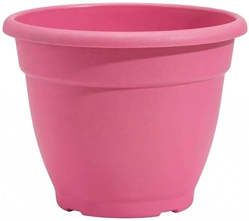 Fyne-Finds Round Plastic Plant Pot 30cm,12inch 9.5Liters Garden Indoor Outdoor Cover Drainage Holes, Weather, Frost Proof Planter (1, Raspberry Pink)