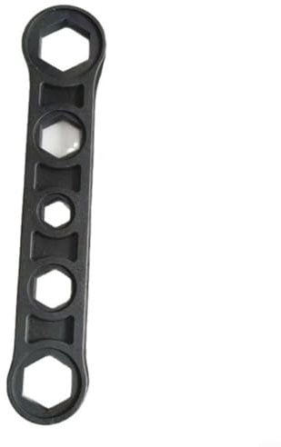 CNANRNANC Llave hexagonal de radiador de plástico, herramienta de instalación versátil para válvulas de calefacción, diseño ligero de larga duración para proyectos de bricolaje, color negro, 1 unidad