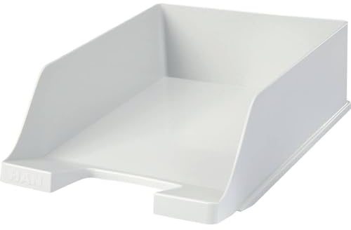 HAN Briefablage KLASSIK XXL - 1 STÜCK, DIN A4/C4, extra hohe Ausführung, Schreibtisch Organizer, Bürobedarf, Büromaterial, Briefkorb, Dokumentenablage, 1047-11, lichtgrau