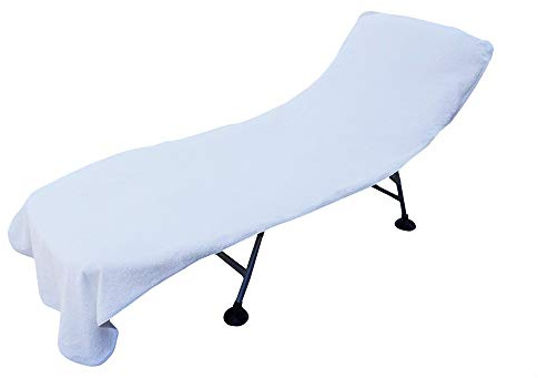 Chakir Turkish Linens Luxury Hotel & Spa Quality Turkish Cotton Terry Chair Lounge Cover (White, Hotel-Style)