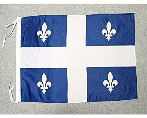 AZ FLAG Bandera de Quebec 45x30cm - BANDERINA Provincia CANADÁ DE Quebec 30 x 45 cm cordeles