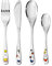 Zilverstad 6827030 Kinderbesteck Miffy spielt, 4-teilig, Edelstahl, silberfarben, 21.5 x 15.5 x 2.5 cm