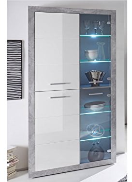 möbelando Vitrine Standvitrine Holzvitrine Glasvitrine Vitrinenschrank Rio de Janeiro I