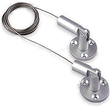 (Lot de 2 unités) kit de système de câble mural avec 2 luminaires et 3 m de long câble en acier pour système de plafond à suspendre de câbles