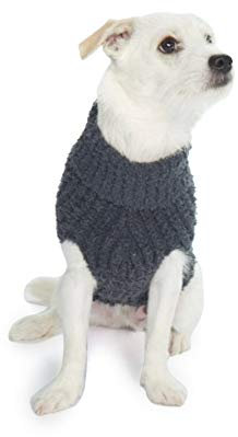 Barefoot Dreams CozyChic Hundepullover, gerippt, Schieferblau