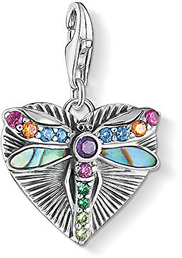 Thomas Sabo Damen Charm-Anhänger Herz mit Libelle Charm Club 925 Sterling Silber 1811-964-7