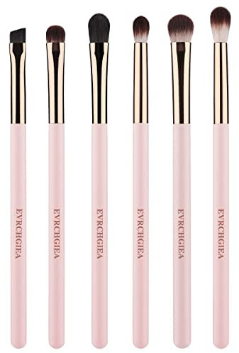 EVRCHGIEA Augenpinsel Pinselset Makeup Lidschatten Pinselset Makeup Blender Pinsel Pinselset Augen Pinselsets Blending Brush Augenpinsel Set Make up Pinsel Set Lidschattenpinsel (pink 6)