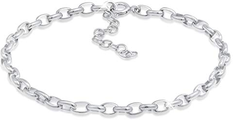 Nenalina Damen Charm Träger Armband 925 Sterling Silber, Bettelarmband Breite 3,5 mm für Charms, Länge 19 cm verstellbar, Frauen Charmarmband für alle gängigen Charm Anhänger, Farbe: silber