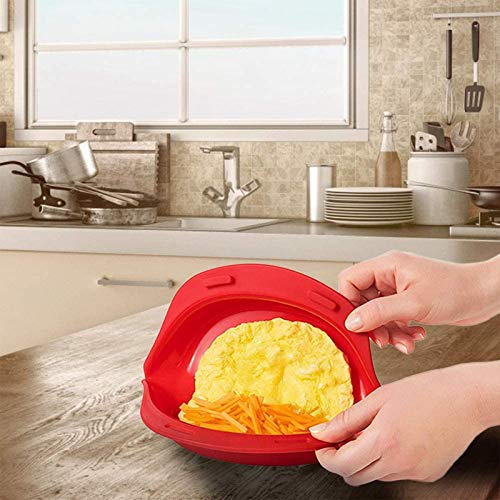 Omelette Maker Microwave, Silicone Omelette Maker, Fried Egg Scrambled Egg Maker Egg Maker Microwave Poached Egg Maker, Scrambled Egg Maker Egg Boiler Fried Egg Poached Eggs Omelette for Microwave