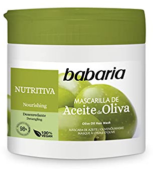 Babaria - Mascarilla Pelo De Aceite De Oliva | Mascarilla Hidratante Cabello 400ml | Mascarilla Reparadora Cabello De Hombre Y Mujer | Mascarilla Nutritiva Pelo