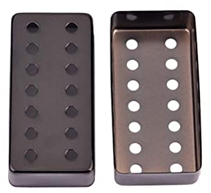 LIXBD Gitarren-Tonabnehmer-Abdeckung, Humbucker, Gitarrenhals, Tonabnehmerabdeckungen, 7 Saiten, 14 Löcher, für Zubehör für elektrische Gitarren (schwarz)