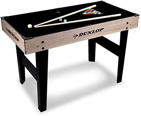 Billardtisch für Kinder und Erwachsene, mit 6 Auffangtaschen, 2 Queues à 90 cm, 2X Kreide, Größe (BxTxH) ca. 122 x 61,5 x 76,5 cm