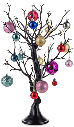 NUPTIO Halloween Tree Twig Tabletop: 58cm Artificial Table Trees Xmas Christmas Easter Decoration Fake Black Branch for Window Bedroom Holiday Party