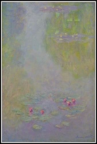 Seerosen Malerei von Claude Monet Diamant Malerei Kits für Erwachsene, 5D Kristall Diamanten Kunst mit Zubehör Werkzeuge, Bild DIY Kunst Handwerk für Heimdekoration Geschenk