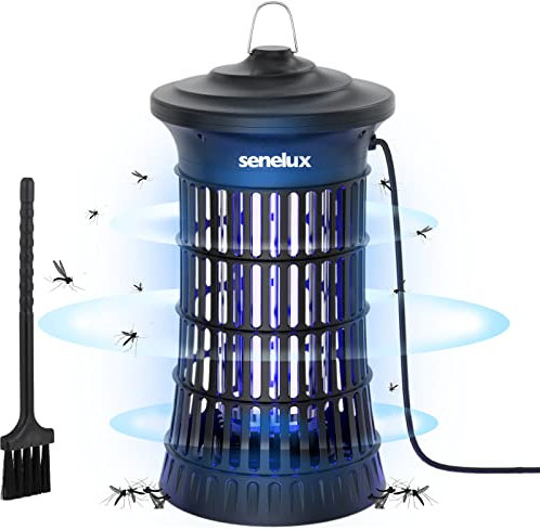 Senelux Lampe anti-moustique 4500 V Fly Zapper 20 W Piège à insectes avec lumière UV Bug Zapper (20W)