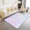 Loussiesd Glitzer Weich Teppich 150x200cm Wetterfest Pastel Modern Teppich Regenbogen WohnzimmerTeppich Bunt Innenbereich Bodenmatte für Küche und Balkon Lila Rosa Outdoor Teppich