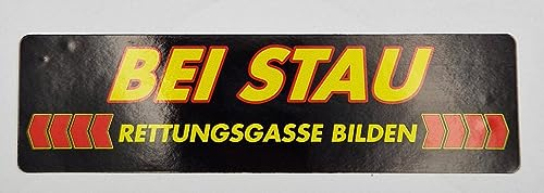 1x Bei Stau - Rettungsgasse bilden Aufkleber
