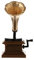 DRESSOOS Mini-Grammophon Miniatur-Plattenspieler-Puppenhaus Retro klassisches Grammophon Modelle Puppenhausmöbel Retro-Desktop-Grammophon-Dekoration Tischdekoration Schreibtisch Requisiten