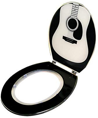 Toilettensitz – Formaldehydharz, extrem widerstandsfähig, Oben fixiert, U/V/O-Form kompatibel, 40–48 cm x 33–38 cm (transparent 40–48 cm x 33–38 cm)