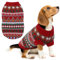 Hjumarayan Hundepullover - Boho Hundepullover Mittelgroße Hunde Weihnachtspullover, Schöne Hunde Pullover mit Geschirr Öffnung, Dicken Hundepulli Französische Bulldogge Labrador Pullis (Rot-Grün L)