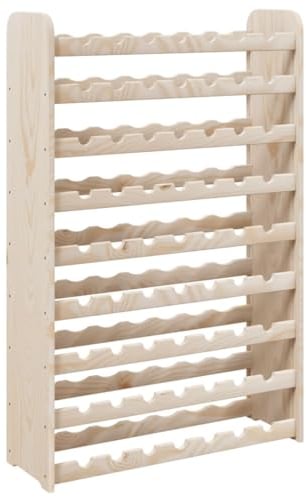vidaXL Casier à vin 72,5x25x111,5 cm Bois de pin Massif, Porte-Verres à vin, casier à vin, casier à vin de Cuisine, Porte-Bouteilles de vin