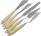 5 Pcs Acrylic Paint Palette Small Art Spatula Tool Plastic Pallet Kit Stainless Steel Wooden Handle Craft Scraper Set Large Filling Oil Mini Canva Watercolour Rock Painting Spray Artist Supply
