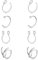 JFORYOU 4 Pairs Stainless Steel Fake Nose Ring Hoop No Pierced False Lip Tragus Septum Ohr Ringe Earrings Silver Piercing Jewelry