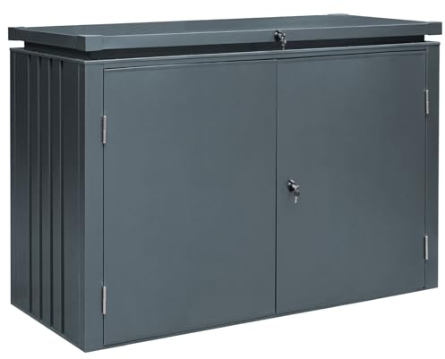 osoltus Premium Mülltonnenbox grau 200 x 84 x 127cm