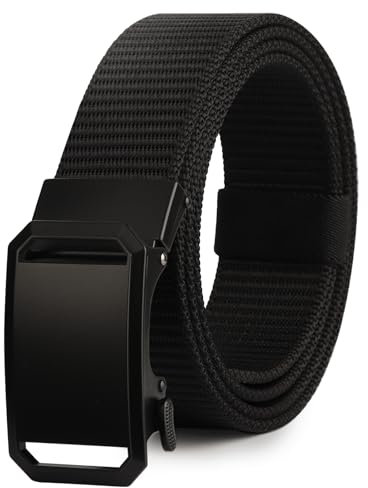 SUMGOYS Gürtel Herren Ohne Löcher, Verstellbar Nylon Stoff Gürtel Der Outdoor Business Arbeitsgürtel Passt überall Hin