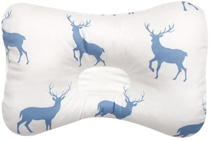 champracer 1er Set Kuschelkissen mit Kissenbezug Baumwolle, Baby Kopfkissen ab 1 Jahr, Kleinkindkissen für babybett, Waschbar Kleinkind Kopfkissen Enthält Füllstoff (Elch,28 * 20 cm)