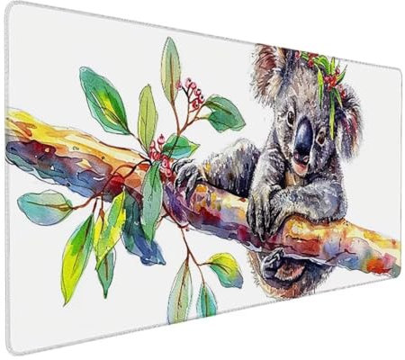BEIJUYHU Gaming Mouse Mat Large Mouse Pad 600 x 300 x 3 mm Washable Laptop Desk Pad, Japanese Keyboard Pad, Non-Slip Rubber Base Desk Mat for Macbook, PC, Laptop, Office Australia koala V - 3