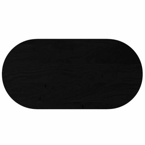 vidaXL Tischplatte Dunkelbraun 120x60x4 cm Massivholz Eiche Oval, Couchtischplatte, Ersatztischplatte, Holztischplatte, Beistelltischplatte