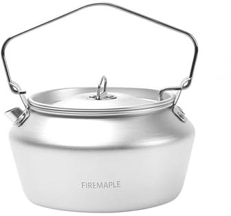 Fire-Maple Frost 1.2L Camping Kettle Camp Tea Coffee Pot Aluminum Outdoor Hiking Water Boiler Portable Teapot Lightweight with Foldable Handle for Bushcraft