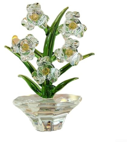 Orchidea in vetro per decorazione di interni (bianco)