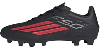 adidas Mixte F50 Club Firm Ground/Multi Ground Football Boots, Core Black/Lucid Red/Core Black, 43 1/3 EU