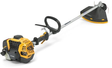STIGA BC 740 Benzin-Freischneider – 35,3 cm³ Motor, 43 cm Schnittbreite, Bügelgriff, Bump&Work-Kopf, 3-Zahn-Messer, Doppelgurt