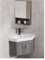 DMBBSAPBSH Lavabo de Esquina con Armario, Mueble de baño esquinero de Pared con Lavabo for Espacios pequeños.(Grey,38cm/14.9in)
