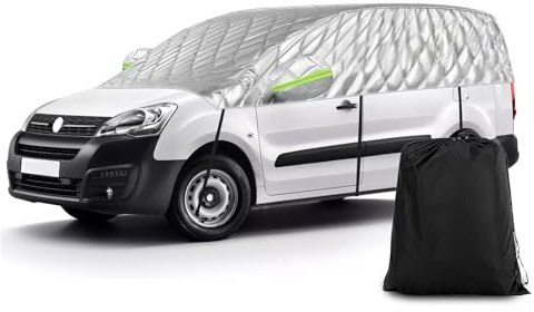 Halbe Autoabdeckung für Citroen Berlingo SWB 2018-2025, Verdickte Halbgarage Sommer, Outdoor Abdeckplane, Schutz vor Sonne, Regen & Staub