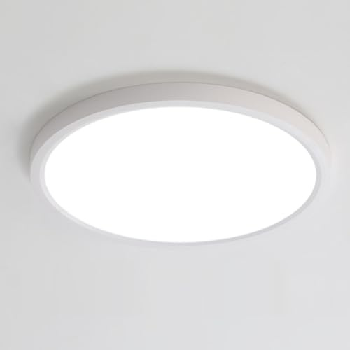 KUOP Deckenlampe LED 4000K 54W Deckenleuchte Rund 40cm Weiß Badezimmerlampe | Led Deckenleuchten Flach Neutralweiß Flurlampe Deckenlampe für Wohnzimmer Schlafzimmer Küche Bad Flur Keller