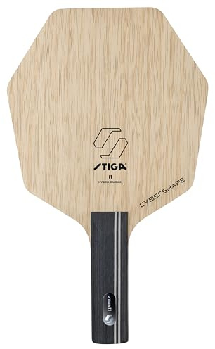 STIGA I1 Hybrid Carbon Cybershape - Madera de Ping Pong | Cybershape con mayor punto dulce, carbono híbrido e innegra™, retroalimentación precisa, menos vibraciones, alto control