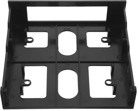 CATIEBYE 5,25 Zoll 3,5 Zoll Festplattenhalterung aus Kunststoff mit Offenem Hohlraumdesign für Front USB Hubs zur PC Gehäuseerweiterung und Wartungsprojekten in Schwarz