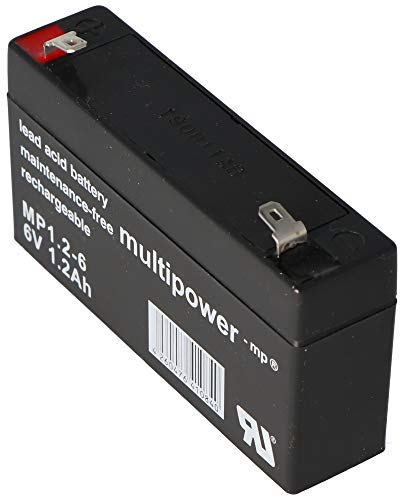 Multipower MP1.2-6 Akku PB Blei, 6 Volt 1200mAh, Anschluss 4,8