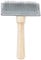Ancol Heritage Wood Handle Soft Slicker Dog Brush Puppy Pet Grooming Tool Light Brown Wired Bristles Removes Dead Hair Tangles Promotes Glossy Coat Wooden Handle Medium