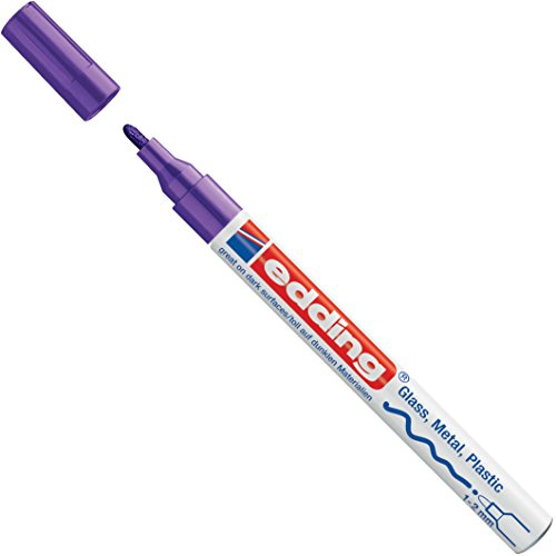 edding 751 - Pennarello lucido, Pennarello per verniciatura, viola metallizzato