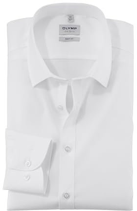 Herren Langarm Hemd Level Five Body Fit Weiss Gr.44